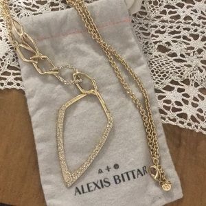 Alexis Bittar Long linking gold necklace